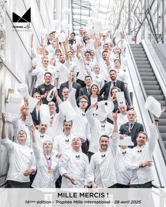 / Trophée Mille International 2025 / 
 
Félicitations à toutes les équipes ! Et mille mercis à tous nos bénévoles, partenaires, membres du jury et aux professeurs, et à chacun d’entre vous pour votre présence, votre soutien et votre engagement lors de la 14ème édition du Trophée Mille International, qui s’est déroulée lundi 28 avril. La créativité est sans frontières ! ✨ 
 
📸 @anneemmanuellethion
 
#tropheemille #philippemille 
#transmission #excellence #partage 
#cuisine #patisserie #service #sommellerie 
#concours #gastronomie #apprentissage 
#reims #grandest